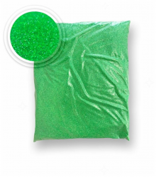 Блёстки в пакете неон зеленые100 гр